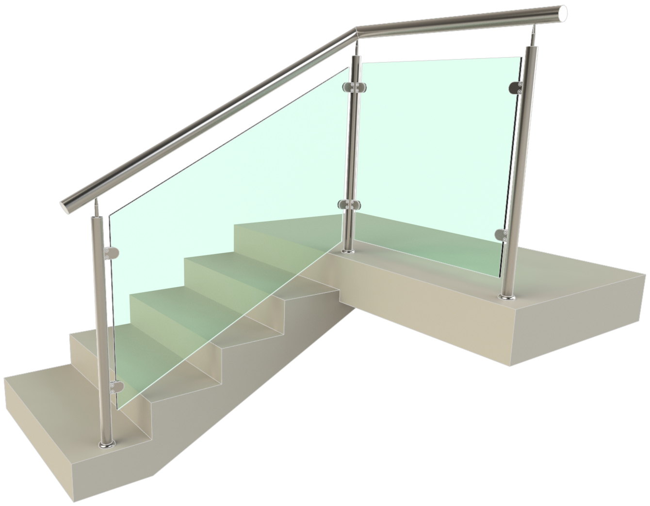 проектирование стеклянного ограждения лестниц